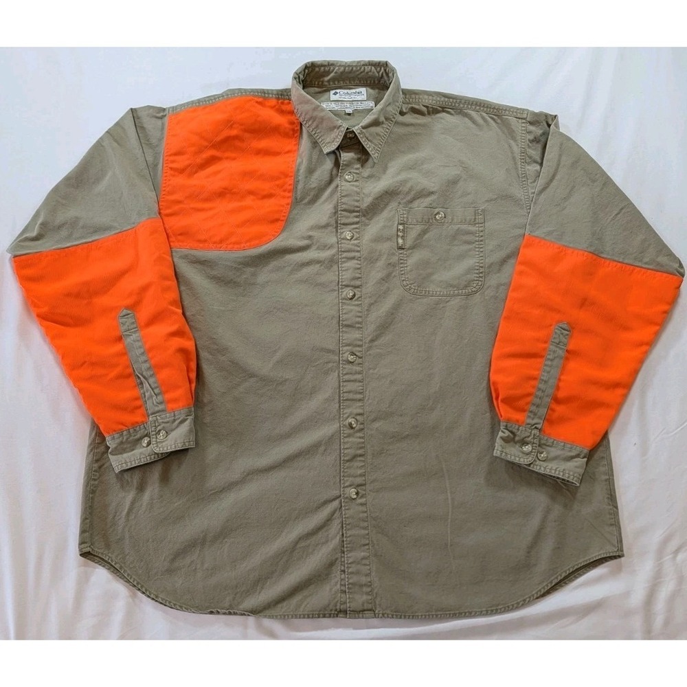 Columbia Shirt Mens XXL Hunting Blaze Shooting RHT Pheasant Upland‎ Bird